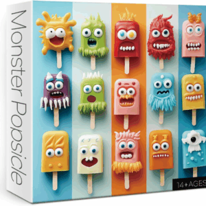 Funny Popsicle Puzzles for Adults 1000 Pieces, Colorful Art Ice Cream Jigsaw Puzzle, Summer Food Impossible Challenging Puzzles