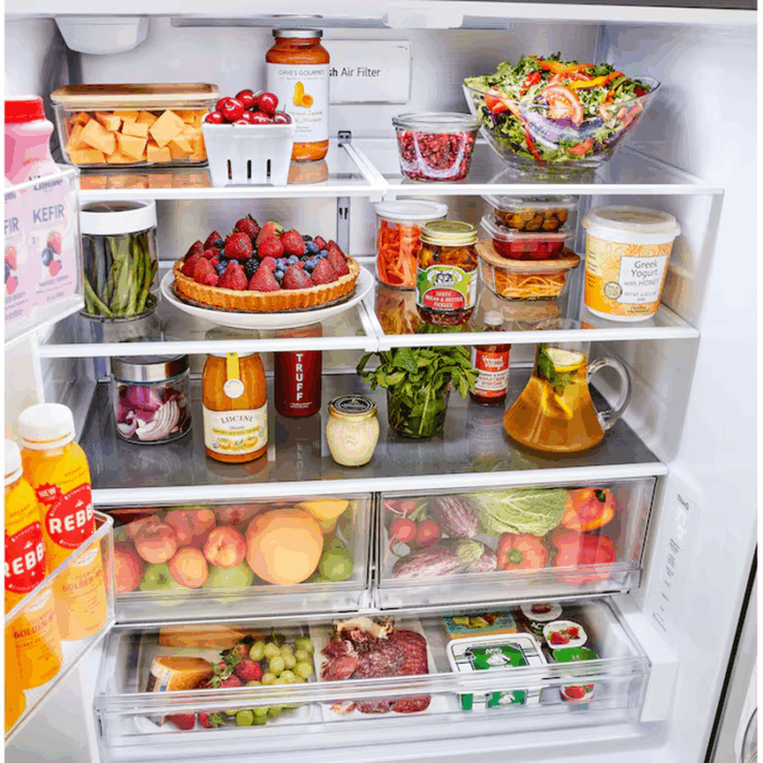 Counter-Depth MAX 26.5-Cu Ft 3 -Door Smart Compatible French Door Refrigerator with Ice Maker with Water Dispenser ( Stainless Steel ) ENERGY STAR Certified - Image 10