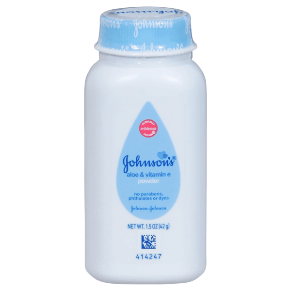 Naturally Derived Cornstarch Baby Powder with Aloe and Vitamin E for Delicate Skin, Hypoallergenic and Free of Parabens, Phthalates, and Dyes for Gentle Baby Skin Care, 1.5 Oz