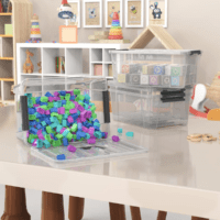 Clear Storage Latch Bins, 6-Pack Storage Organizer Box with Handle and Lids, 5-Litre - Image 7