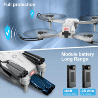 Drone with 1080P Camera - Foldable Remote Control Quadcopter with Voice Gesture Control, 3D Flip, One Key Start, Emergency Stop, 2 Batteries, Easier to Use, Toy for Kids Adults Beginners, Grey - Image 6