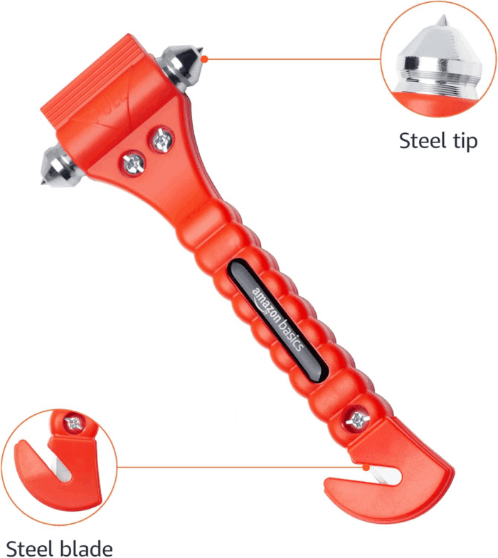 Emergency Seat Belt Cutter and Window Hammer Tool, Car Accessories, 2 Pack, - Image 2