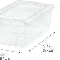 USA 6 Qt Clear Plastic Storage Bins with Lids, Bpa-Free Stackable Containers for Organizing Shoes, Closet Shelves, Classroom & Teacher Supplies, Game Storage, 20 Pack - Image 2
