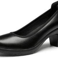 Women'S Chunky Closed Toe Low Block Heels Work Pumps Comfortable round Toe Dress Wedding Shoes