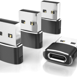 USB to USB C Adapter 4 Pack,Usbc Female to a Male Car Charger,Type C Converter for Iphone 16 16E Pro Max,15 14 13 12 Plus,Apple Watch,Airpods,Compatible for Nintendo Switch,Samsung Galaxy S25