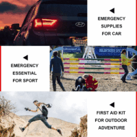 Travel-First Aid-Kit Car-Home 300PCS Survival-Kit Outdoor-Adventure - Small Portable Red Emergency Essential Sets Office Hiking Camping Business Public Must Have First Aid Gear Equipment - Image 6