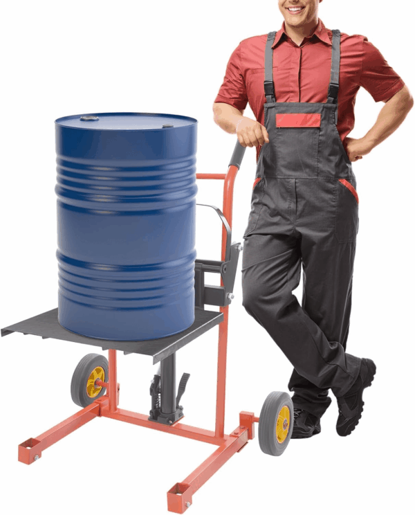 Hydraulic Material Lift Winch Stacker, 36" Max Lift 577 Lbs Max. Load, Pallet Truck Dolly, Lift Table, Fork Lift with 9" Wheels Hydraulic Material Lift Pallet Truck (36" Max Lift, 577 Lbs Max. Load)