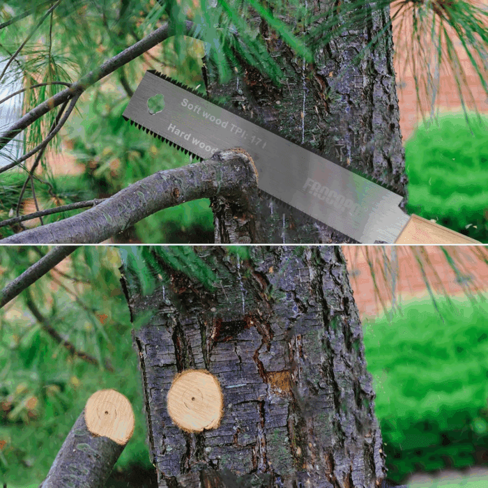 Hand Saw Woodworking Tools, 6-Inch Pull Saw, Flexible Double-Edge Blade 17/11 TPI, Japanese Flush Cut for DIY Craft, Non-Slip Wood Handle, Sharp & Lightweight for Woodworking and Garden Trim - Image 5