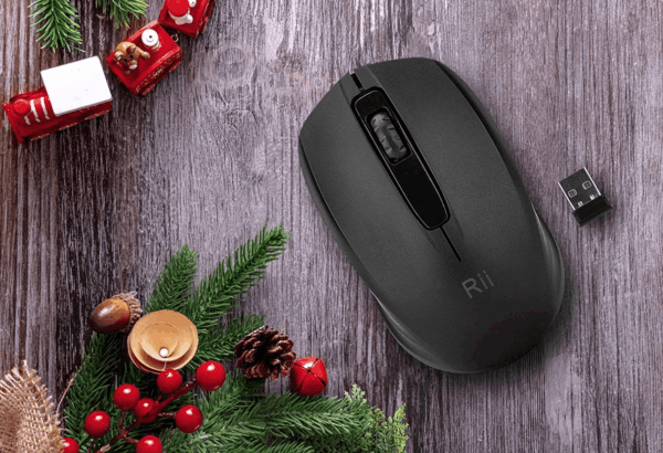 Wireless Mouse, 2.4G Portable Computer Mice for PC, Laptop, Windows,Office Included Wireless USB Dongle (Black) - Image 2