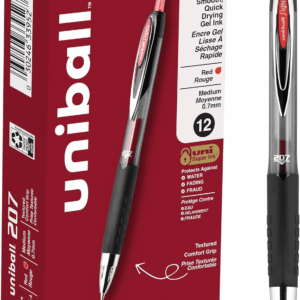 Uniball Signo 207 Gel Pen 12 Pack, 0.7Mm Medium Red Pens, Gel Ink Pens Office Supplies Sold by Uniball Are Pens, Ballpoint Pen, Colored Pens, Gel Pens, Fine Point, Smooth Writing Pens