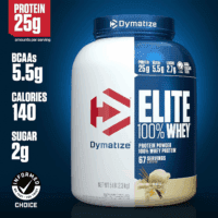 Elite 100% Whey Protein Powder, Vanilla, 25G of Protein, 67 Servings, 5.5G Bcaas, Less than 140 Cal., Gluten Free, 2G Carb, 2G Sugar, 3G Fat - Image 3
