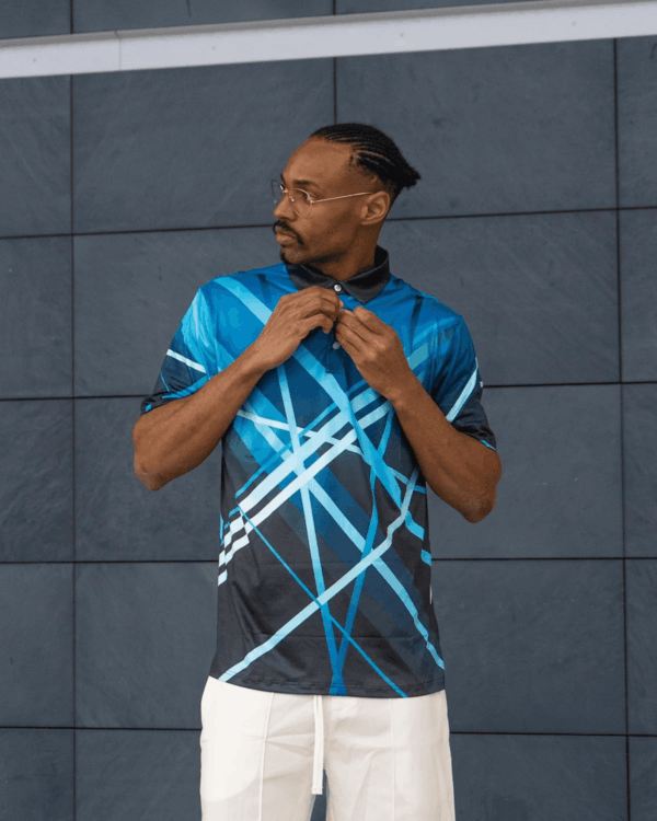 Mens Golf Shirt Dry Fit Athletic Polo Shirts Moisture Wicking Performance 3D Print Short Sleeve - Image 3