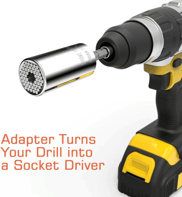 Universal Socket,Self-Adjusting Socket Fits Standard 7/16'' - 1-1/4'' Metric 11Mm-32Mm, Adapter Socket for Wrench Ratchet&Power Drill, Tools Gifts for Men Him Husband Dad Father DIY Handyman Women - Image 2