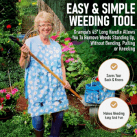 - the Original Stand up Weed Puller Tool with Long Handle - Made with Real Bamboo & 4-Claw Steel Head Design - Easily Remove Weeds without Bending, Pulling, or Kneeling. - Image 5