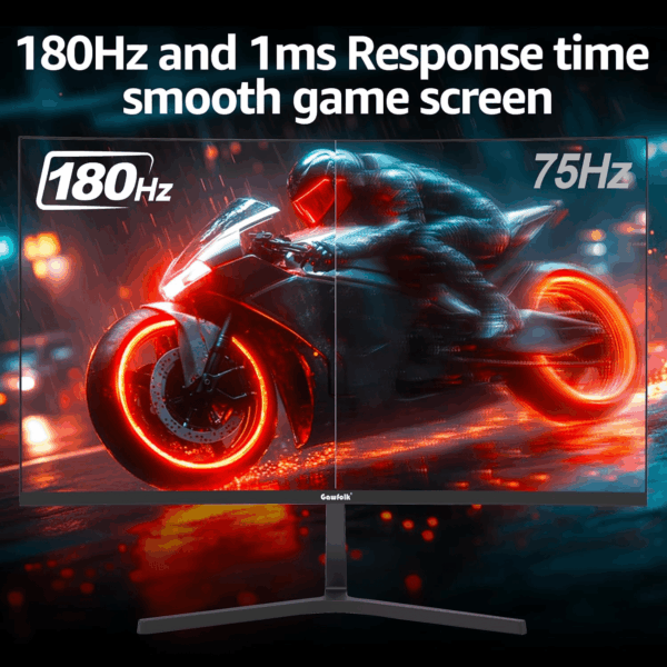 27 Inch Curved Gaming Monitor,144Hz/180Hz PC Monitor Full HD 1080P, Frameless 1800R Computer Display with Freesync & Eye-Care Technology, Wall Mountable, DP, HDMI Port (Black) - Image 2