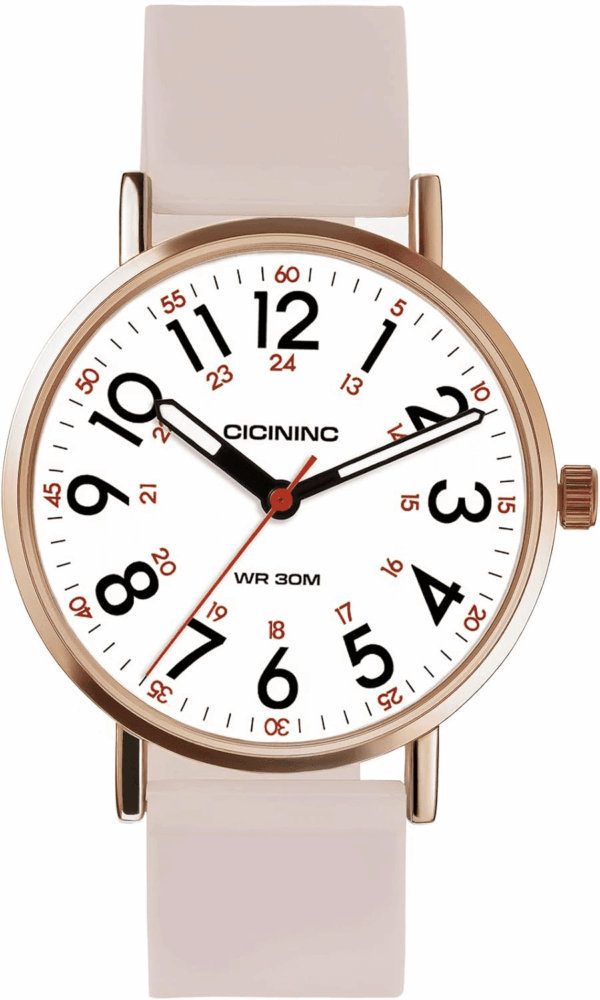 Nurse Watch for Medical Professionals Students Women Men, Analog Nursing Watches with 30M Waterproof 12/24 Hour Military Time, Second Hand, Easy to Read, Colorful Silicone Band - Image 2
