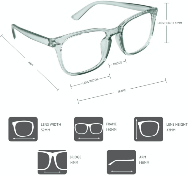 2 Pack Blue Light Glasses for Women and Men - Computer Glasses - Image 3