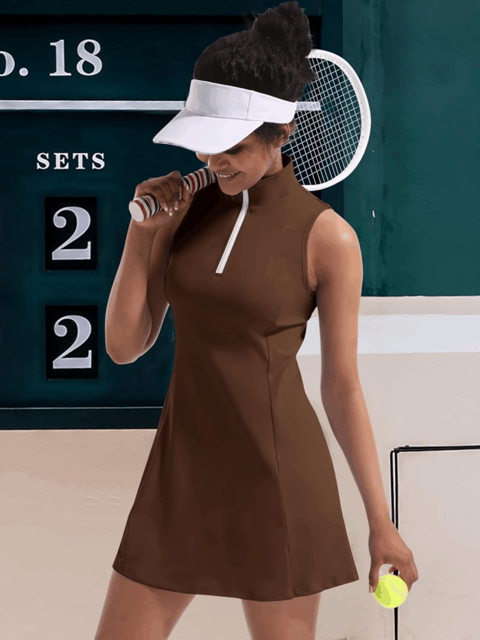 Tennis Dress for Women, Tennis Golf Dresses with Built in Shorts and Pockets for Sleeveless Workout Athletic Dresses - Image 5