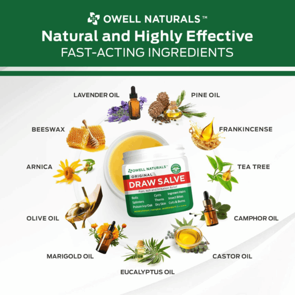 Drawing Salve Ointment 1Oz, Ingrown Hair, Boil, Splinter Remover, Bug Spider Bites, Bee Sting, Mosquito Bite Itch, Poison Ivy - Image 5