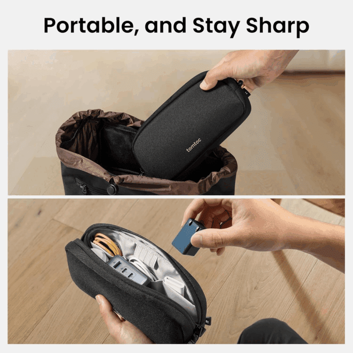 Electronics Organizer Travel Case, Water Resistant Travel Bag Cable Organizer for Essentials, Tech Pouch Accessories Carry Storage for Cord, Phone, Cables, Airpods, USB Flash Drive, Daily Items - Image 10