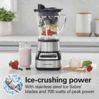 Wave Crusher Blender for Smoothies with 40 Oz Glass Jar and 14 Functions, Ice Sabre Blades & 700 Watts for Consistently Smooth Results, Black + Stainless Steel (54221) - Image 3