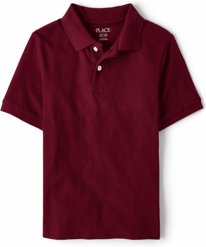 Boys' Uniform Short Sleeve Pique Polo