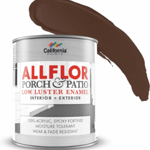 ALLFLOR Porch, Patio and Floor Enamel Paint, Saddle Brown, 1 Quart, Extremely Durable Water-Based Formula, Ideal for Patios, Pool Decks, Basements & More
