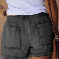 Womens Lightweight Shorts Casual Baggy Trendy Short Pants Elastic Waist Drawstring Comfy Shorts - Image 2