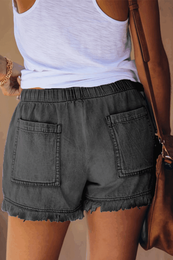 Womens Lightweight Shorts Casual Baggy Trendy Short Pants Elastic Waist Drawstring Comfy Shorts - Image 2