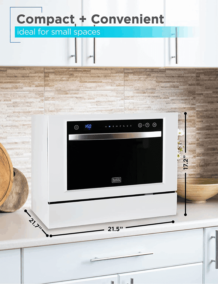 BCD6W 6 Place Setting ENERGY STAR Portable Compact Countertop Dishwasher - Image 6