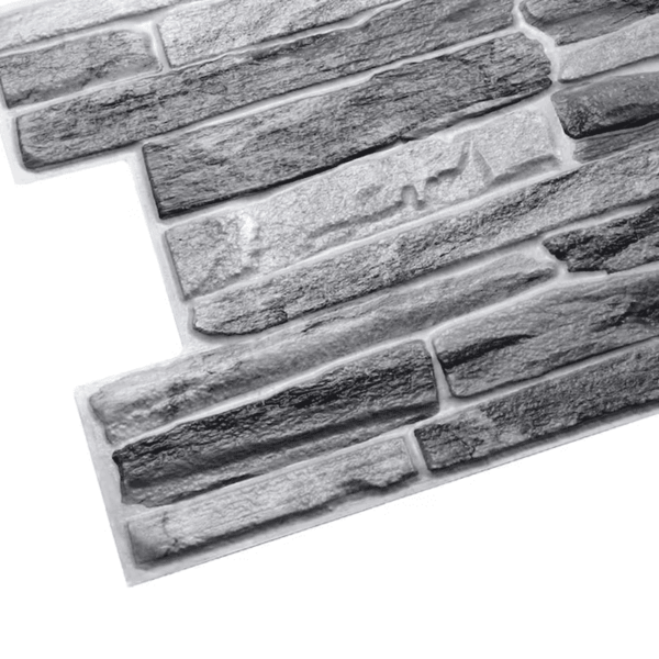 40-In X 20-In Embossed Dark Grey PVC Wall Panel Abstract - Image 5