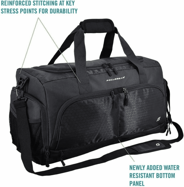 Ultimate Gym Bag 2.0: the Durable Crowdsource Designed Duffel Bag with 10 Optimal Compartments Including Water Resistant Pouch - Image 5