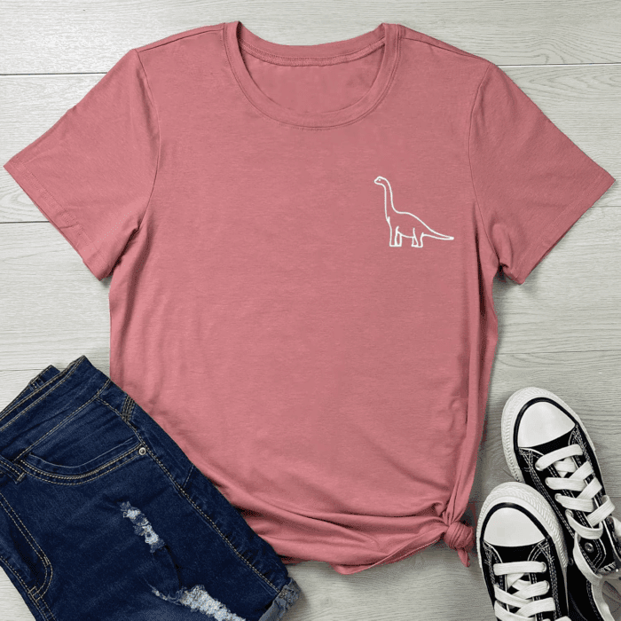 Women Cute Dinosaur Graphic T-Shirts Teen Girls Funny Tees - Image 2