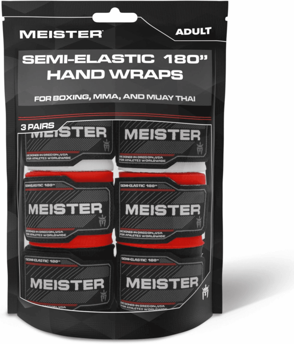 Adult 180" Hand Wraps for MMA & Boxing - 3 Pairs Pack - Image 4