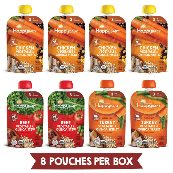 Organics Savory Blends Stage 3 Baby Food Puree, Meats & Veggies 3 Flavor Variety Pack (Pack of 8), Amazon Exclusive - Image 2