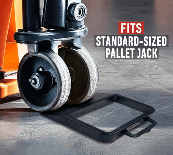 Rubber Pallet Jack Wheel Chock with Built-In Handle - Pallet Jack Stopper for Truck - 13.37" Length X 11.62" Width X 2" Height - Image 3