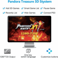 30000 Games in 1 Arcade Game Console ,Pandora Treasure 3D Double Stick,30000 Classic Arcade Game,Search Games, Support 3D Games,Favorite List, 4 Players Online Game,1280X720 Full HD Video Game - Image 2