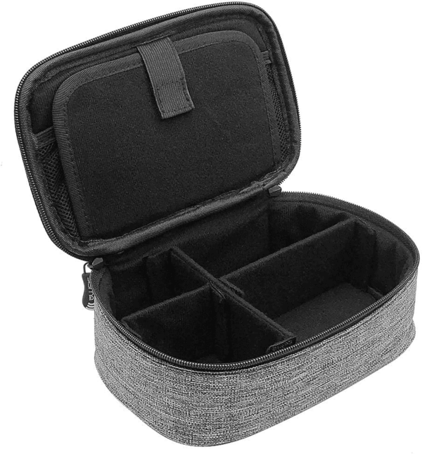 Travel Cords Organizer Electronics Tech Accessories Case Small Carrying Bag for Charging Cables Adapter USB Plugs Power Cords Leads - Grey 1680D Fabrics - Image 4