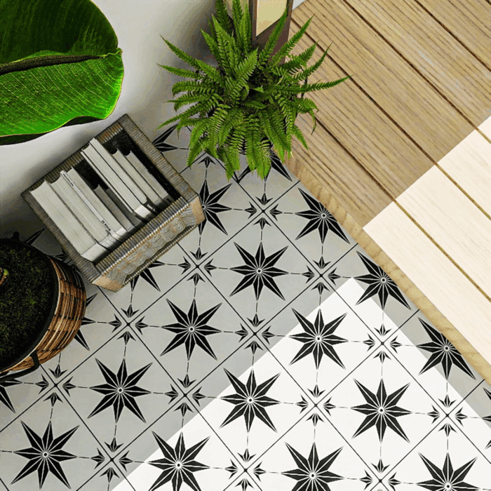 12X12 Inch Floor Stencils Tile Stencil, 4Pcs Furniture Wall Garden Floor Patio Bathroom Painting Floor Decor DIY Reusable - Image 6