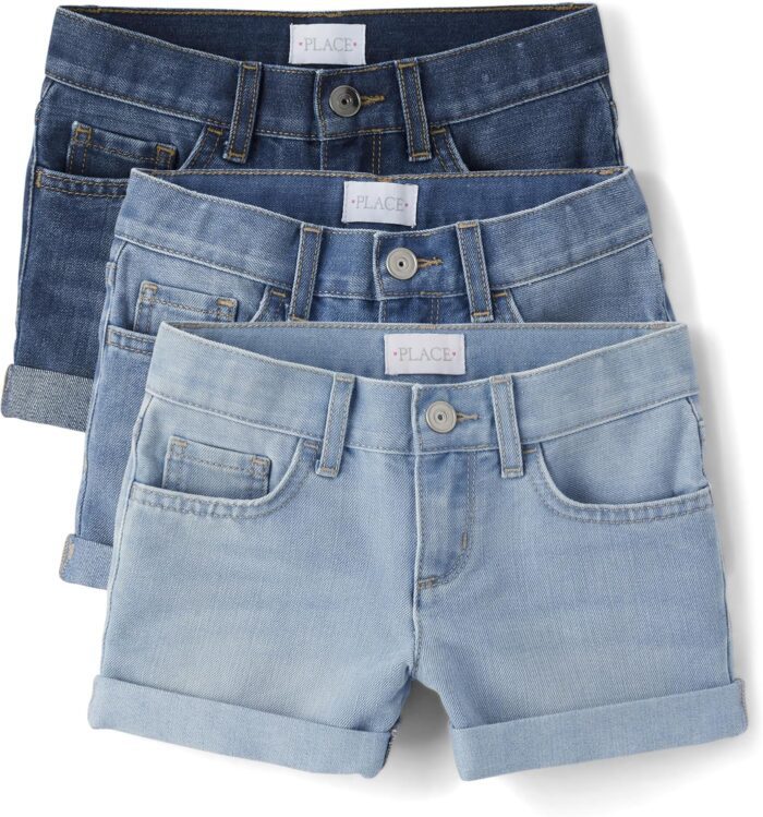 Girls' Denim Midi Shorts