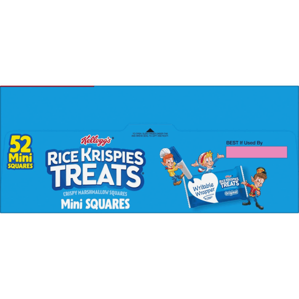Mini Crispy Marshmallow Squares, Kids Snacks, Lunch Snacks, Variety Pack, 20.1Oz Box (52 Bars) - Image 7
