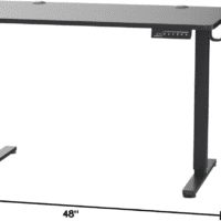 Height Adjustable Electric Standing Desk, 48 X 24 Inches Sit Stand up Desk, Memory Computer Home Office Desk (Black) - Image 3