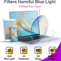 2 Pack Blue Light Blocking Glasses Rectangle Frame and Chic Preppy Look for Women Men RIVER - Image 4