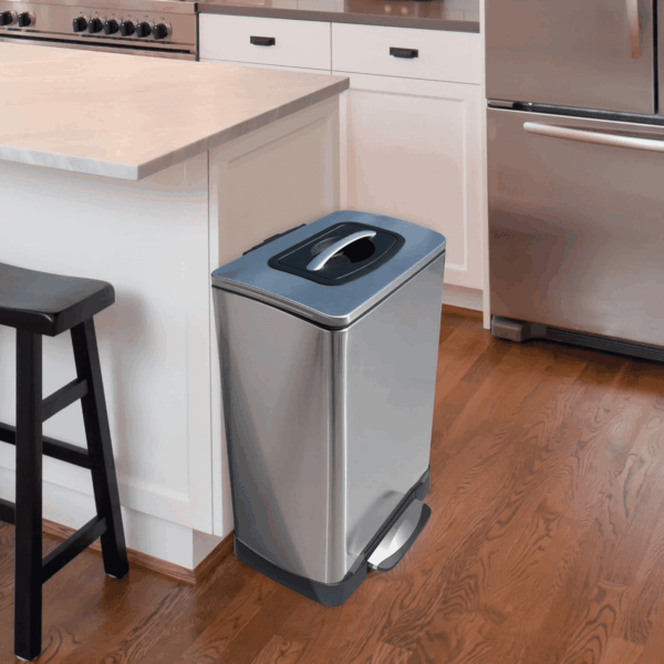 Trash Krusher Manual Trash Compactor, 40 L, Stainless Steel - Image 3