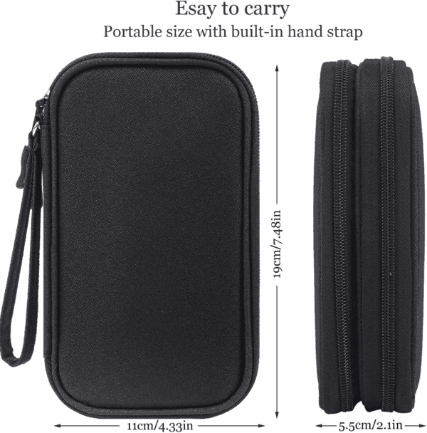 Electronics Accessories Organizer Pouch Bag, Travel Universal Organizer for Cable, Charger, Phone, SD Card, Business Travel Gadget Bag - Image 3