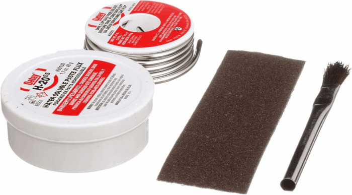 Oatay Plumbing Solder Kit, 1/4 Lb Solder and 1.7 Oz Flux - Image 2