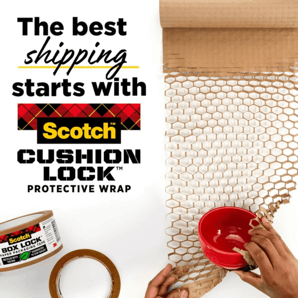 Cushion Lock Protective Wrap, 12 in X 50 Ft, Sustainable Packaging Solution for Packing, Shipping and Moving, No Scissors or Tape Needed, Great Alternative to Bubble Cushion Wrap (PCW-1250) - Image 9