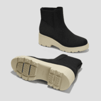 Everly Women'S Water-Repellent Chunky Wedge Boots Silp on Round-Toe Booties 6Cm/2.36" Heel Height Booties Anti-Slip Outsole Platform Chunky Wedge Boots Lady Dress Jeans Winter Fall Boots - Image 6