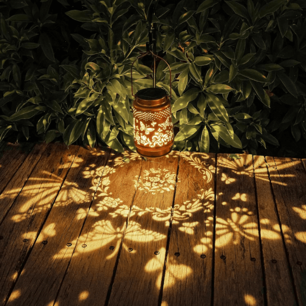 Solar Lanterns Outdoor Waterproof Butterfly Garden Decor Birthday Gifts for Women Mom Grandma, Hanging Solar Lights Metal Lantern Decoration outside for Yard, Patio, Backyard, Porch - Image 3