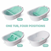 4-In-1 Grow-With-Me Baby Bathtub, Baby Tub for Newborns to Toddler with Removable Bath Seat & Backrest for Bath Support in Tub - Image 6